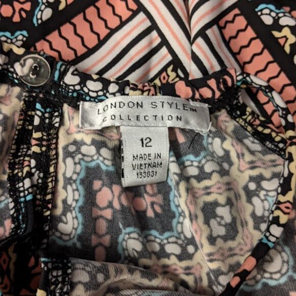 "London Times" Multicolor Maxi Dress Size 12 - Picture 6 of 10